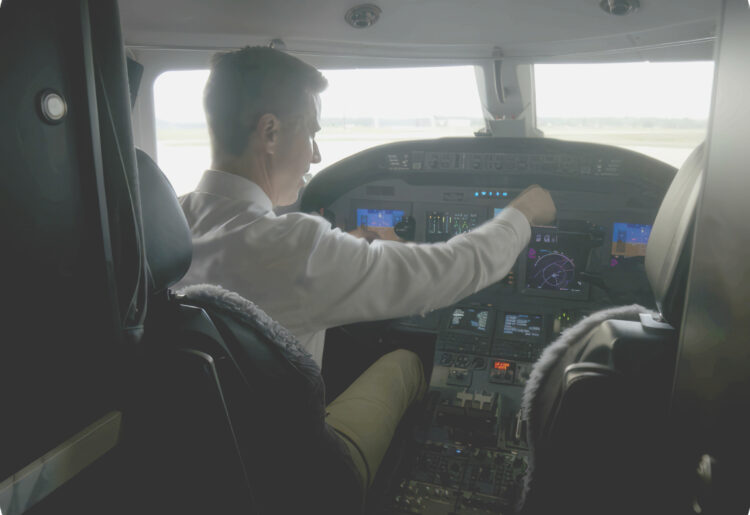 John in Pilots seat