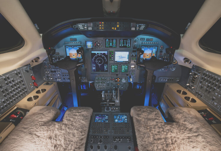 Pilots seat in aircraft